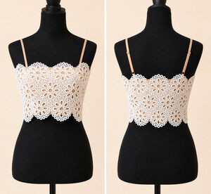 Lucky Paris M Daisy Eyelet Crop Top Coquette Cottagecore Whimsical Bridal NWT